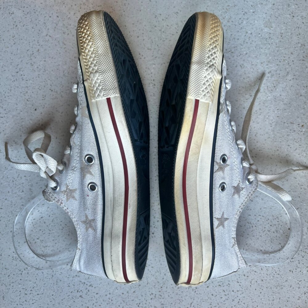 Converse All Star Chuck Taylor Low Top Sneakers Beige Canvas Womens US 6.5 - Picture 6 of 9